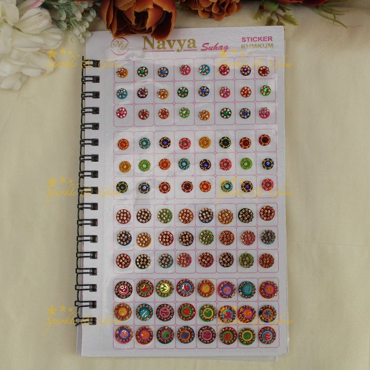 Navya Suhag round shaped grand designs big bindi book - Sparkle and Glow - 