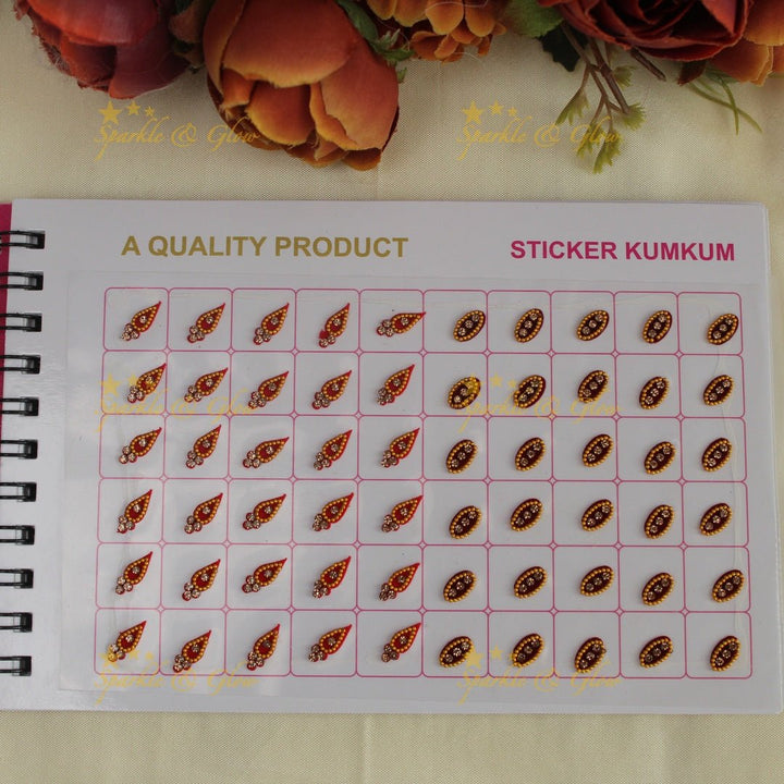 Navya Suhag different colours and designs bindi book - Sparkle and Glow - 
