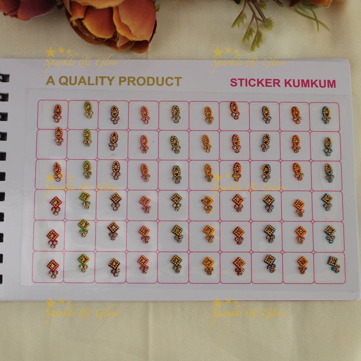 Navya Suhag different colours and designs bindi book - Sparkle and Glow - 