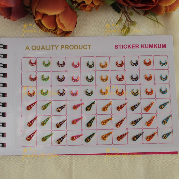 Navya Suhag different colours and designs bindi book - Sparkle and Glow - 