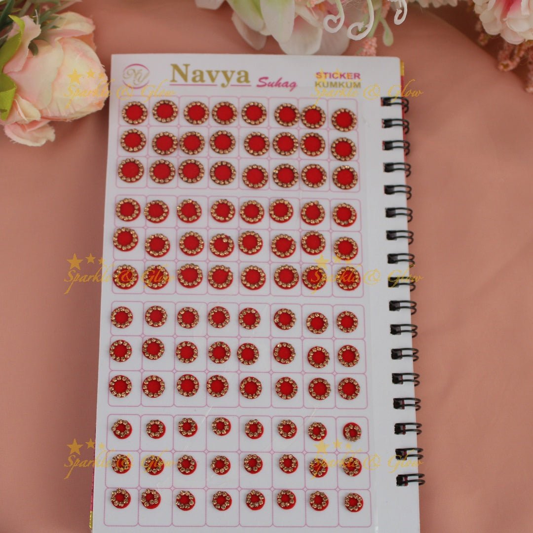 Navya Suhag simple design multi colour bindi big book - Sparkle and Glow - 