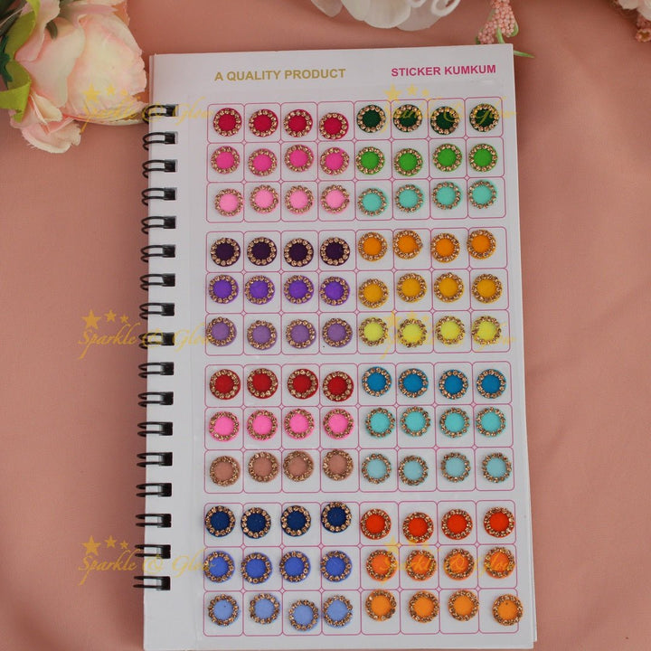 Navya Suhag simple design multi colour bindi big book - Sparkle and Glow - 