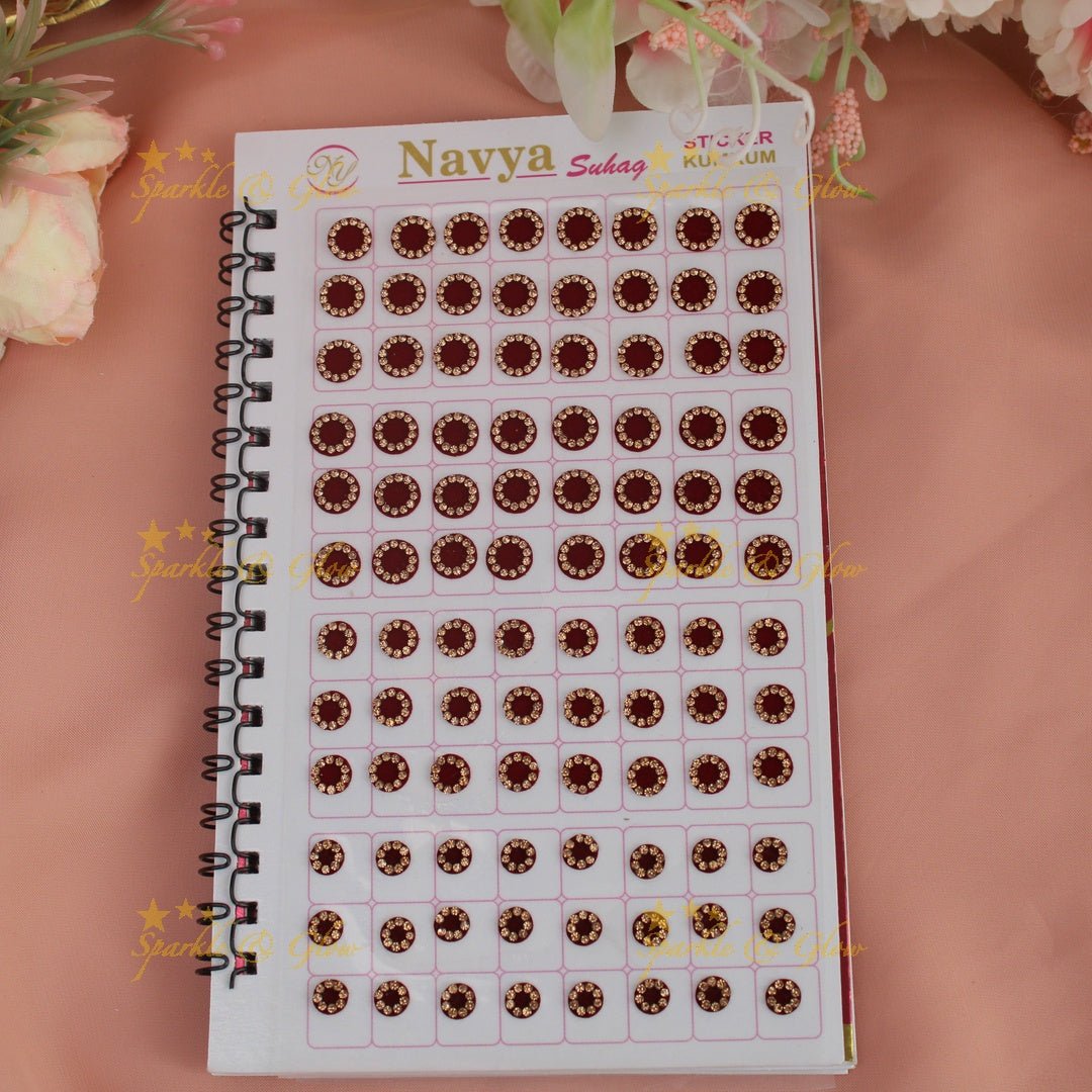Navya Suhag simple design multi colour bindi big book - Sparkle and Glow - 