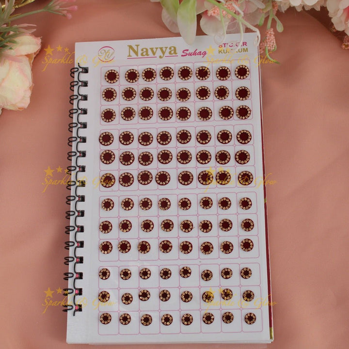 Navya Suhag simple design multi colour bindi big book - Sparkle and Glow - 
