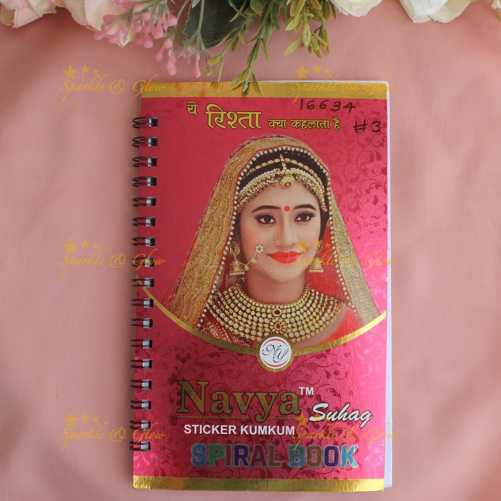 Navya Suhag Multi colour stones bindi small book - Sparkle and Glow - 