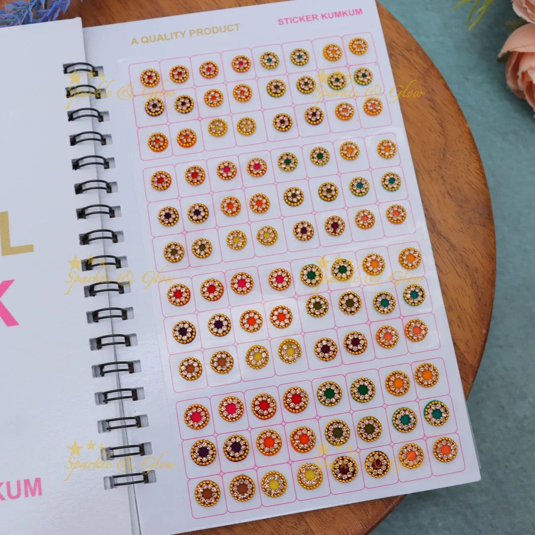 Navya Suhag Multicolor Stones Bindi Small Book