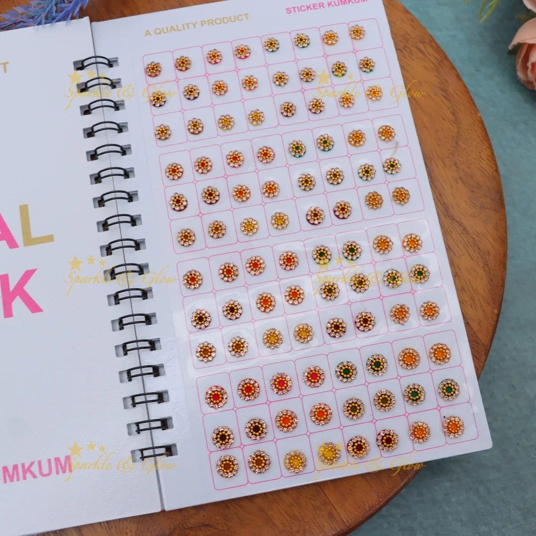 Navya Suhag Multicolor Stones Bindi Small Book