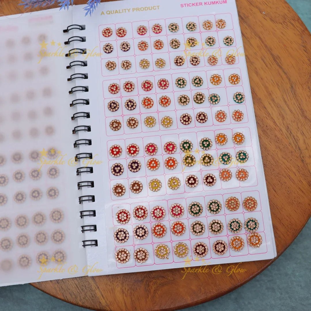 Navya Suhag Multicolor Stones Bindi Small Book