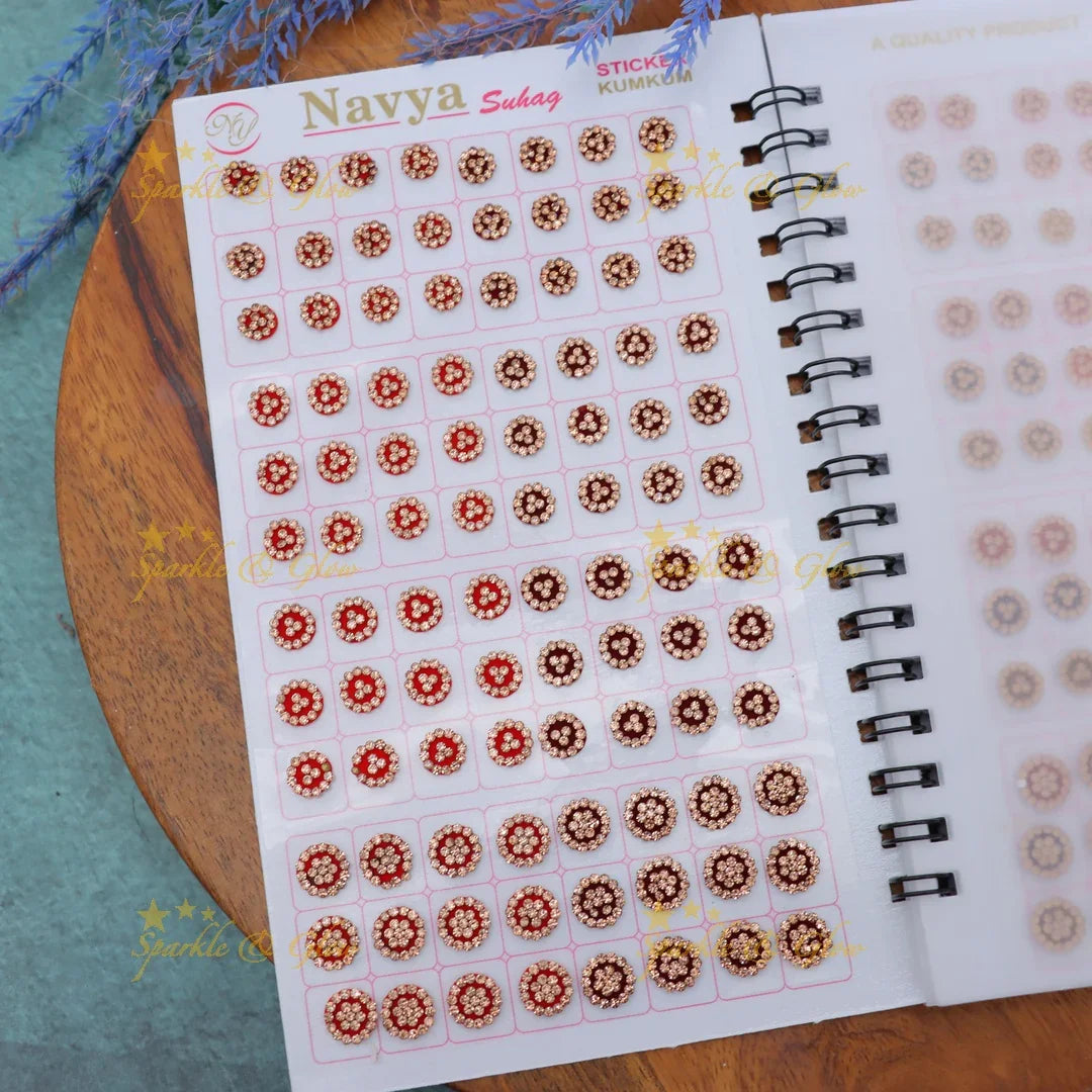 Navya Suhag Multicolor Stones Bindi Small Book
