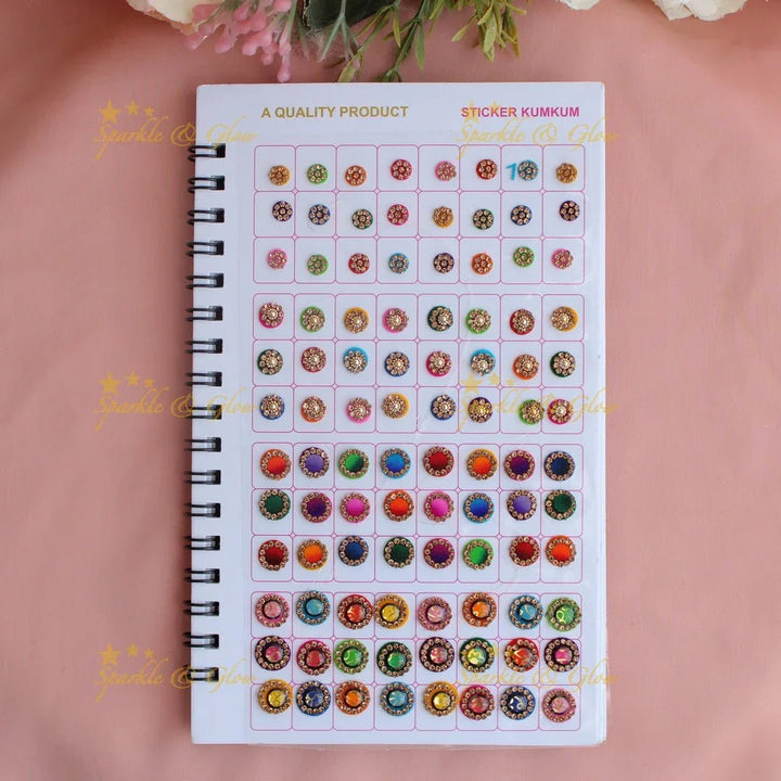 Navya Suhag grand different size and designs bindi big book - Sparkle and Glow