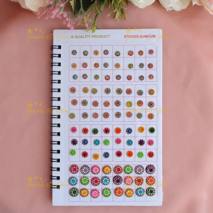 Navya Suhag grand different size and designs bindi big book - Sparkle and Glow