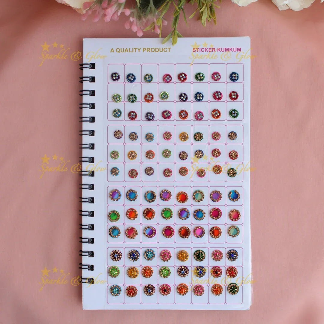 Navya Suhag grand different size and designs bindi big book - Sparkle and Glow