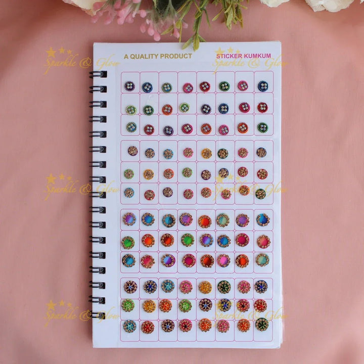 Navya Suhag grand different size and designs bindi big book - Sparkle and Glow