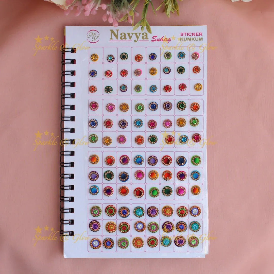 Navya Suhag Large Bindi Book Assorted Sizes Styles