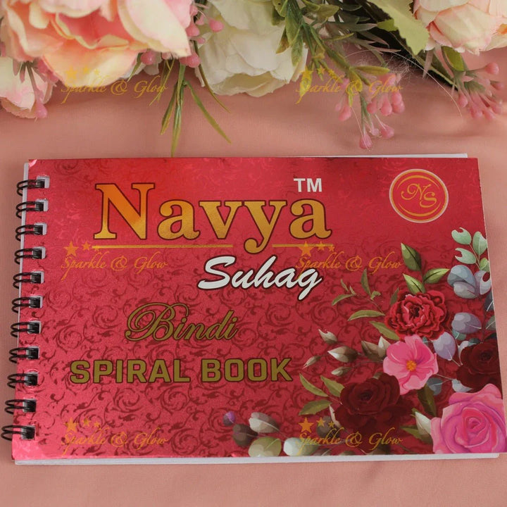 Navya Suhag brown stickers with pretty design and shapes bindi small book - Sparkle and Glow