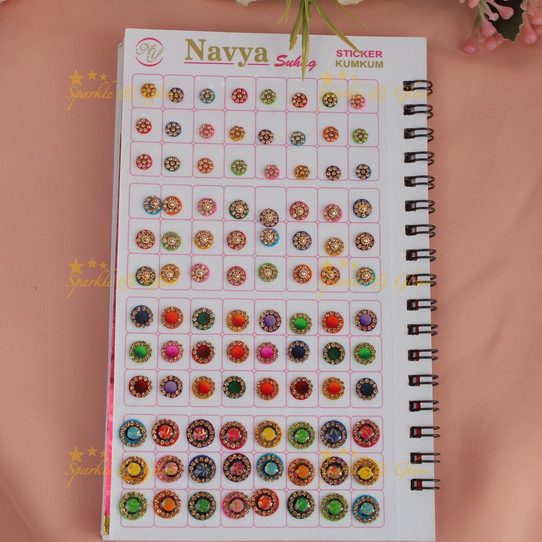 Navya Suhag different colours and designs bindi big book - Sparkle and Glow - 