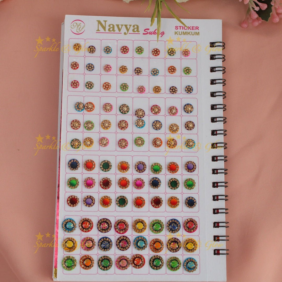 Navya Suhag different colours and designs bindi big book - Sparkle and Glow - 