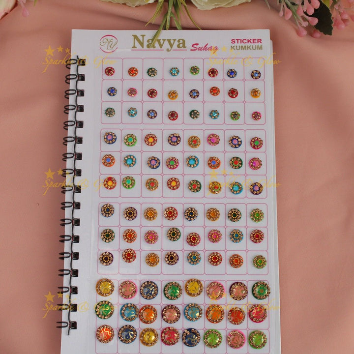 Navya Suhag different colours and designs bindi big book - Sparkle and Glow - 