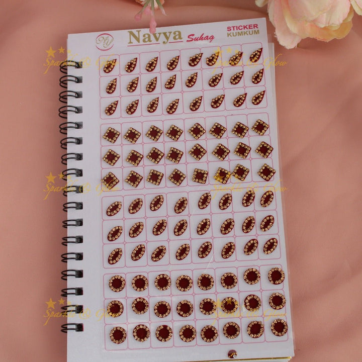 Navya Suhag beautiful colours and shapes bindi big book - Sparkle and Glow - 