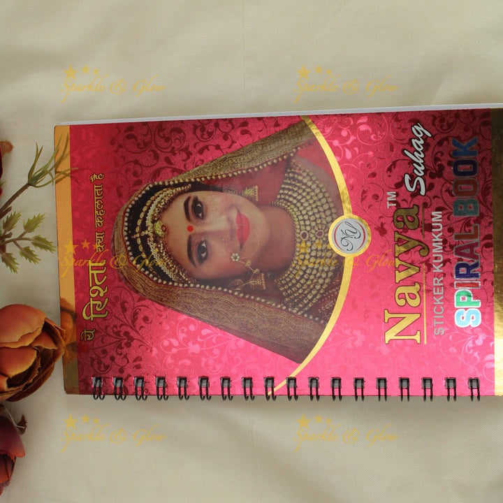 Navya Suhag multi colours round shaped bindi big book - Sparkle and Glow - 