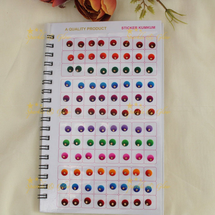 Navya Suhag multi colours round shaped bindi big book - Sparkle and Glow - 