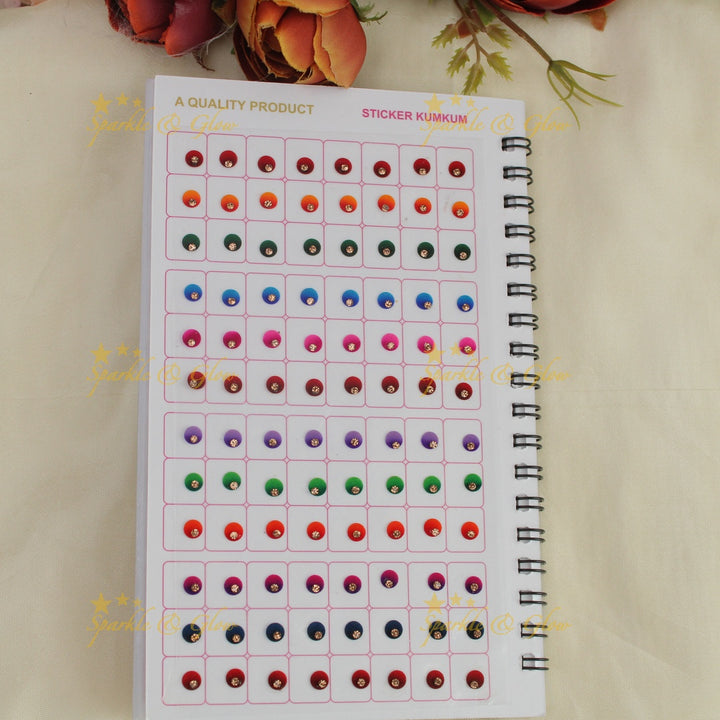 Navya Suhag multi colours round shaped bindi big book