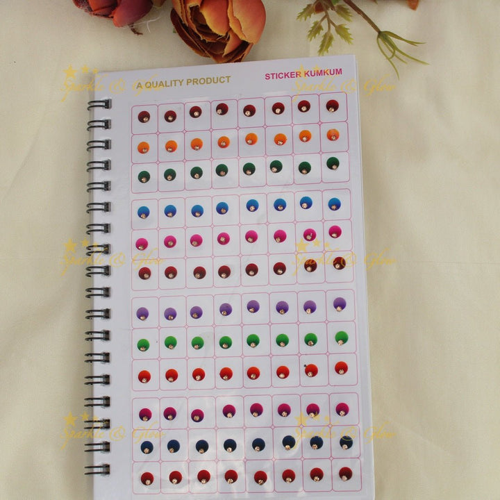 Navya Suhag multi colours round shaped bindi big book - Sparkle and Glow - 