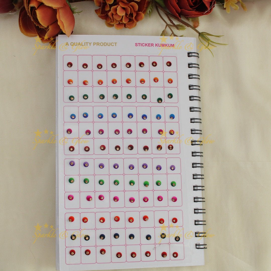 Navya Suhag multi colours round shaped bindi big book - Sparkle and Glow - 