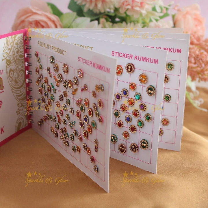 Navya Suhag gorgeous designs multi colours bindi small book - Sparkle and Glow - 