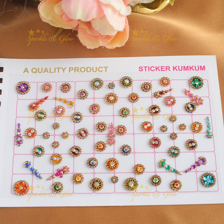 Navya Suhag gorgeous designs multi colours bindi small book - Sparkle and Glow - 