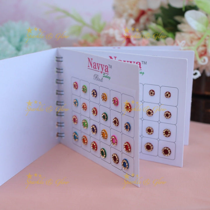 Navya Suhag round shaped elegant designs big bindi book - Sparkle and Glow - 