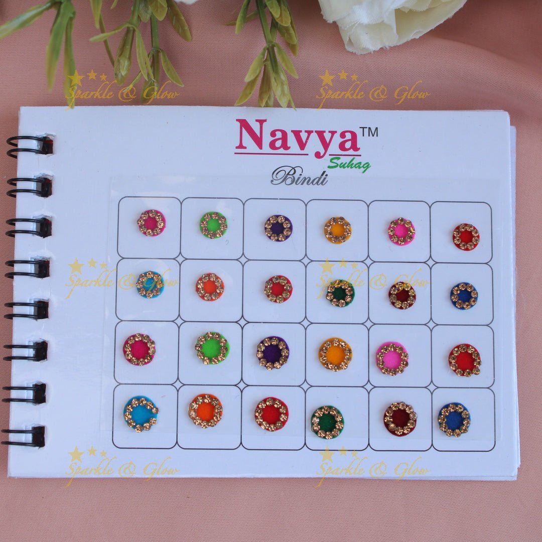 Navya Suhag round shaped elegant designs big bindi book - Sparkle and Glow - 