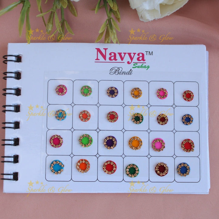 Navya Suhag round shaped elegant designs big bindi book - Sparkle and Glow - 