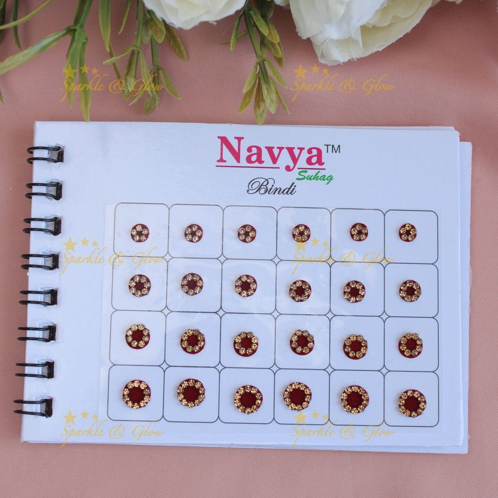 Navya Suhag round shaped elegant designs big bindi book - Sparkle and Glow - 
