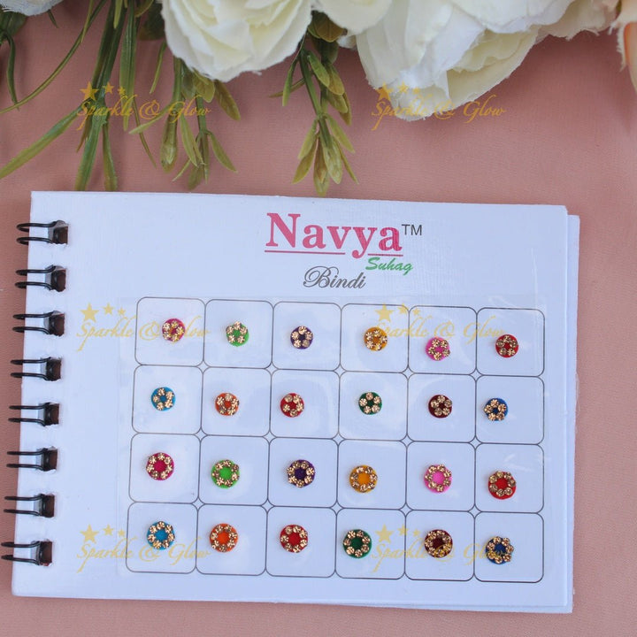 Navya Suhag round shaped elegant designs big bindi book - Sparkle and Glow - 