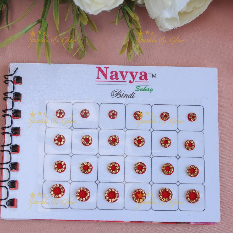 Navya Suhag round shaped elegant designs big bindi book - Sparkle and Glow - 
