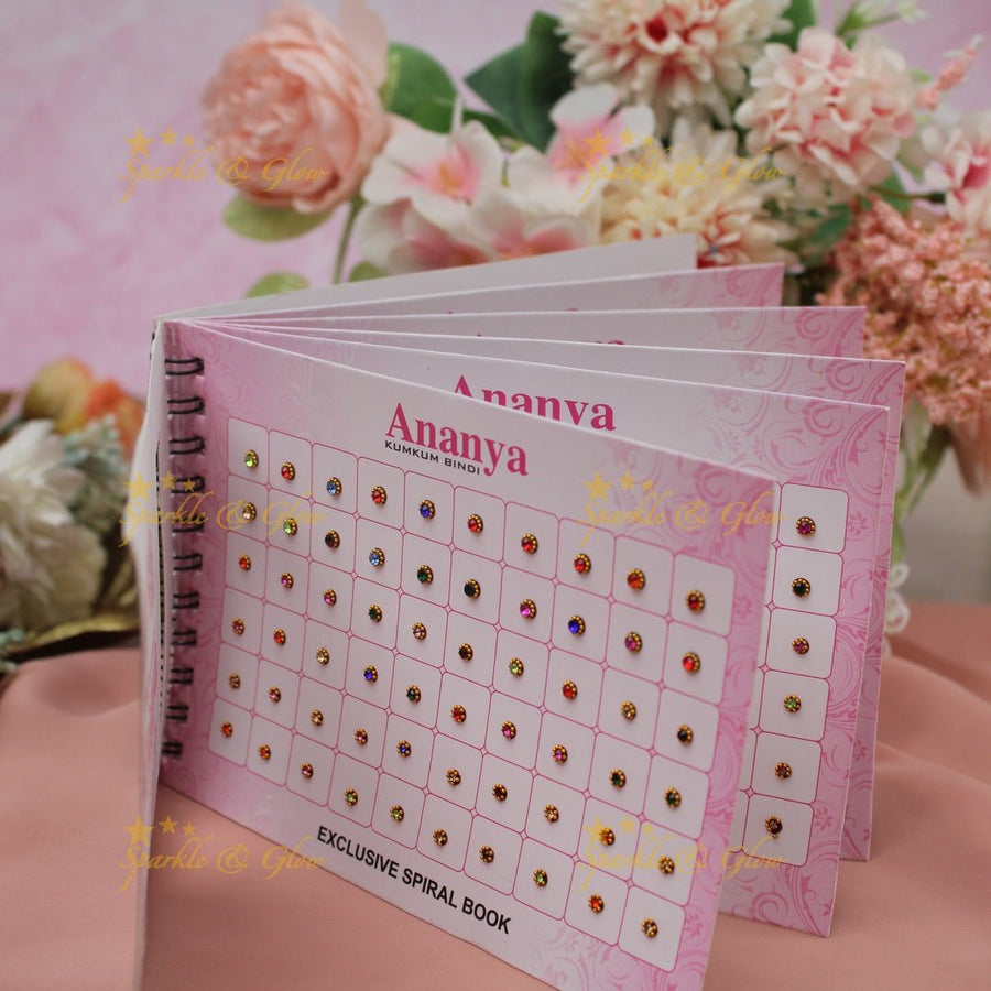 Ananya pretty bindi small book in assorted colour - Sparkle and Glow - 