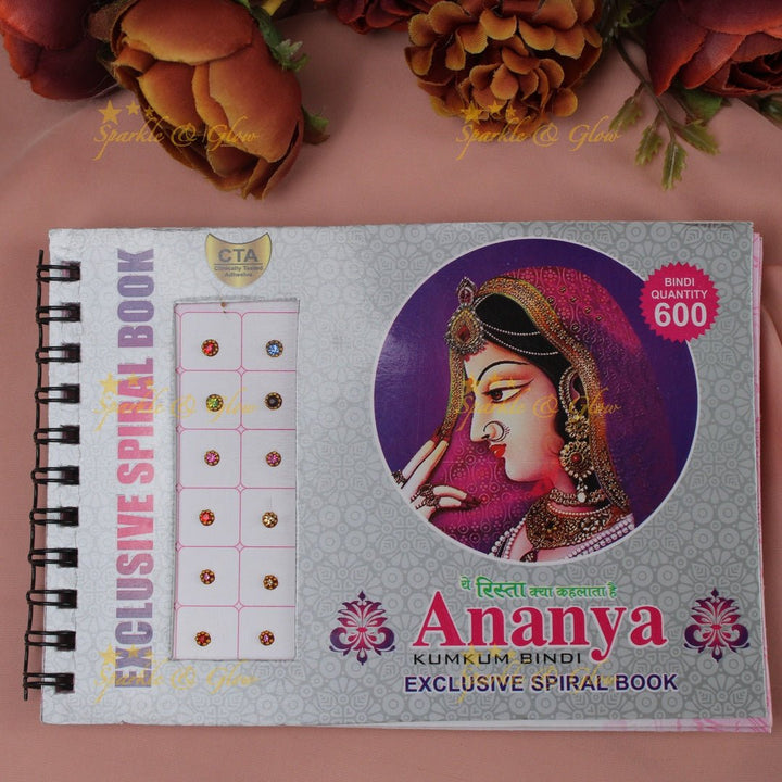 Ananya pretty bindi small book in assorted colour - Sparkle and Glow - 