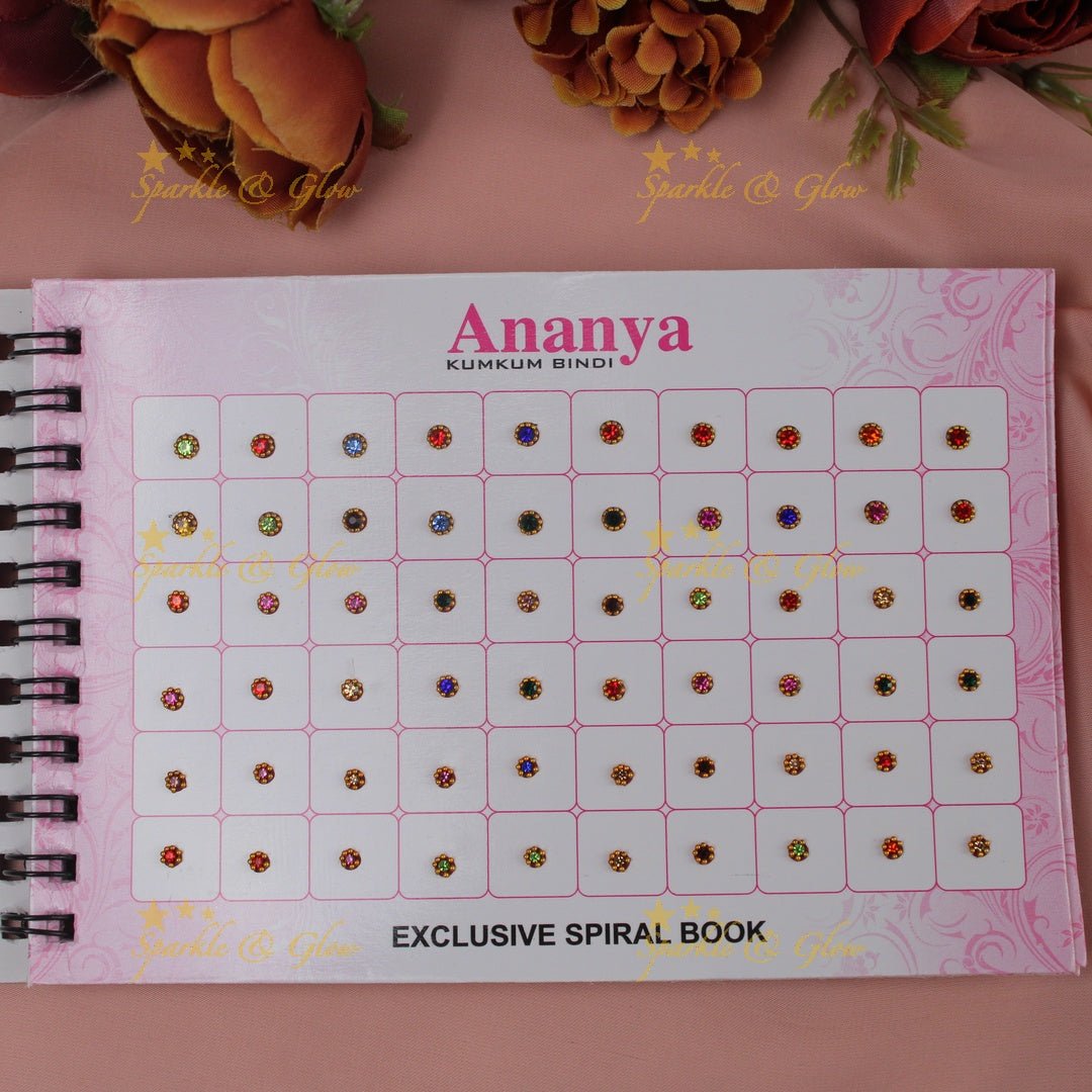 Ananya pretty bindi small book in assorted colour - Sparkle and Glow - 