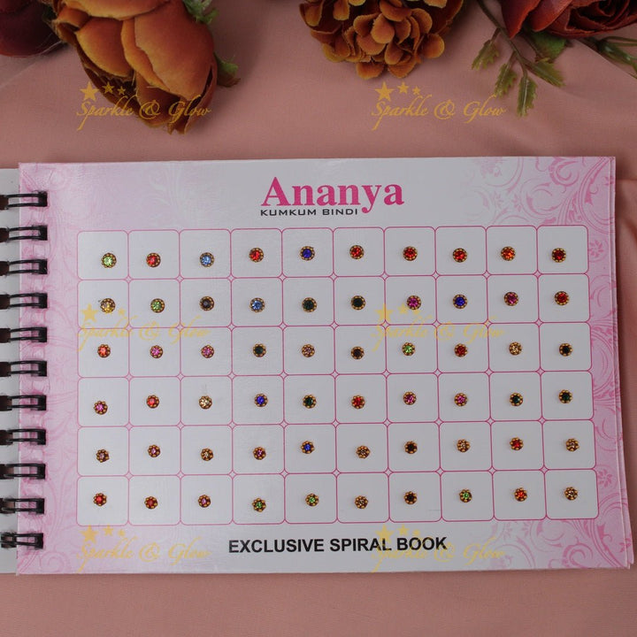Ananya pretty bindi small book in assorted colour - Sparkle and Glow - 