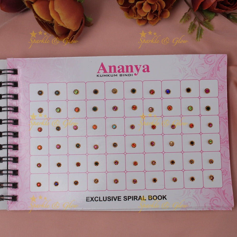 Ananya pretty bindi small book in assorted colour - Sparkle and Glow - 