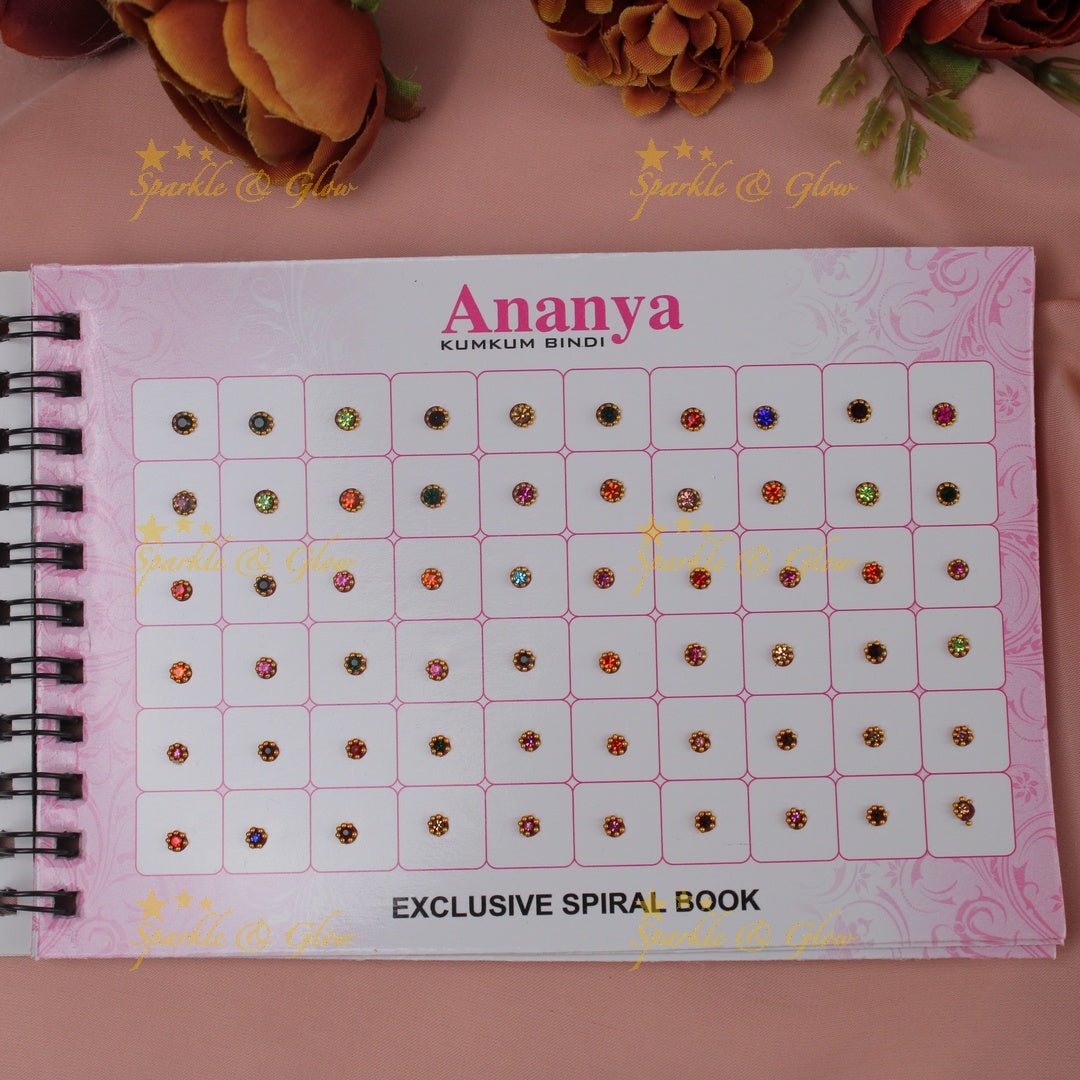Ananya pretty bindi small book in assorted colour - Sparkle and Glow - 