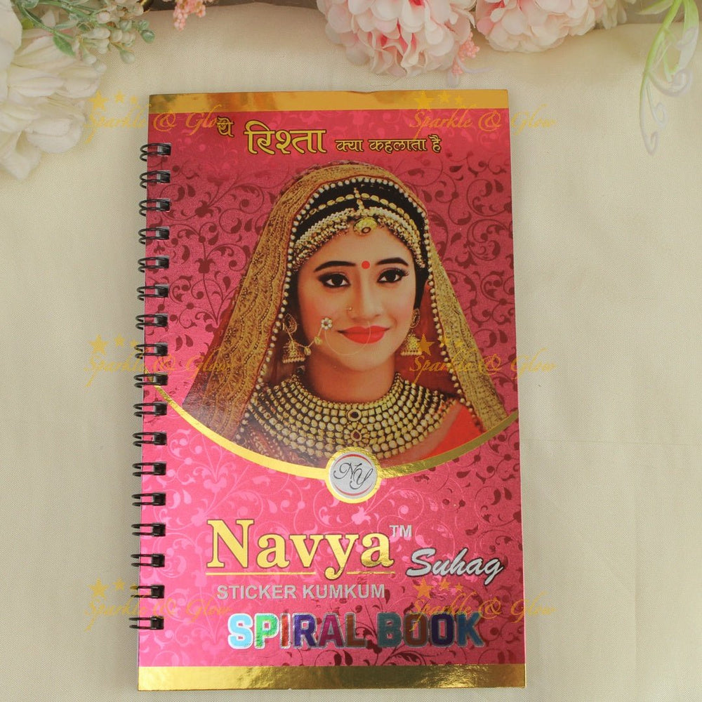 Navya Suhag wedding bindis in multi colours big book - Sparkle and Glow - 