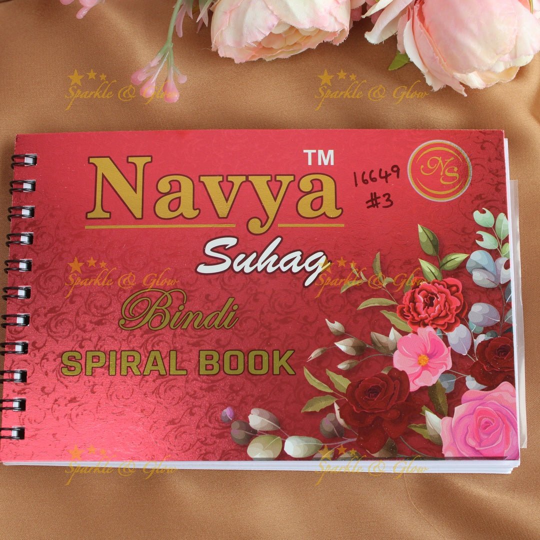 Navya Suhag Fancy stone bindi small book - Sparkle and Glow - 