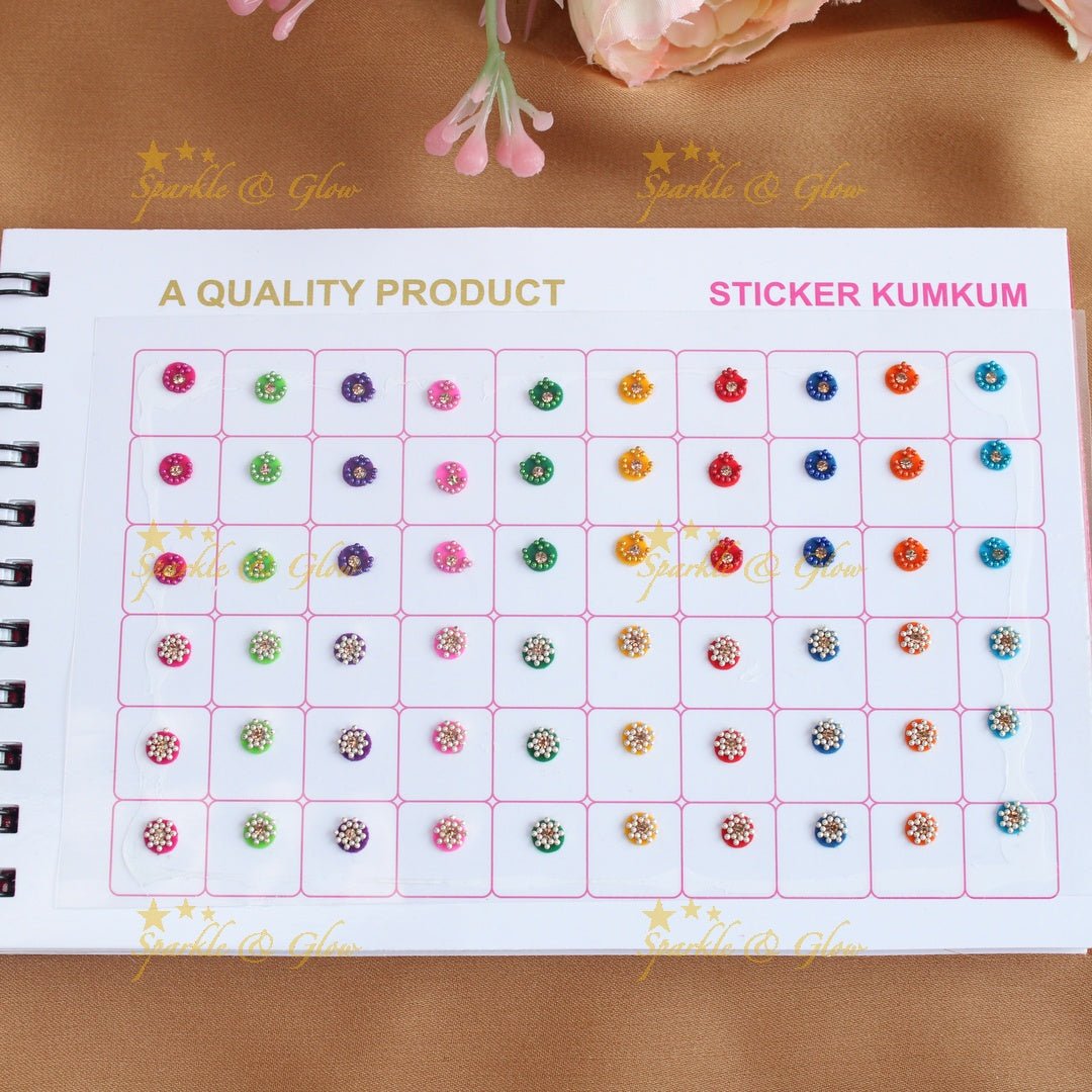 Navya Suhag Fancy stone bindi small book - Sparkle and Glow - 