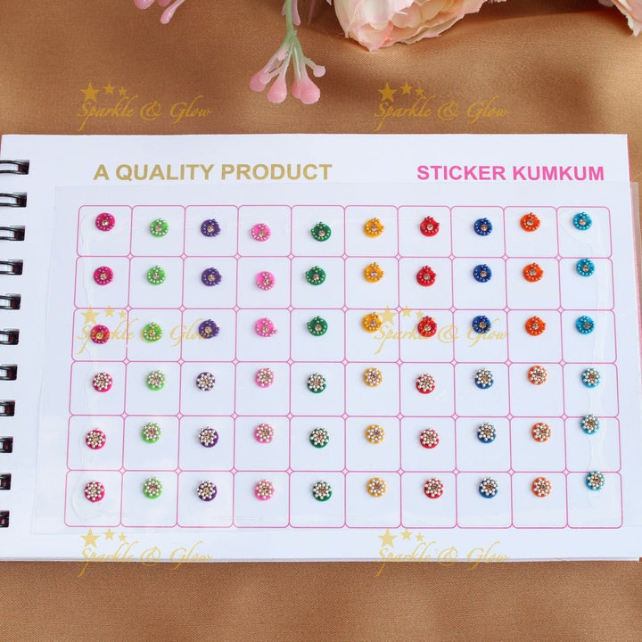 Navya Suhag Fancy stone bindi small book - Sparkle and Glow - 