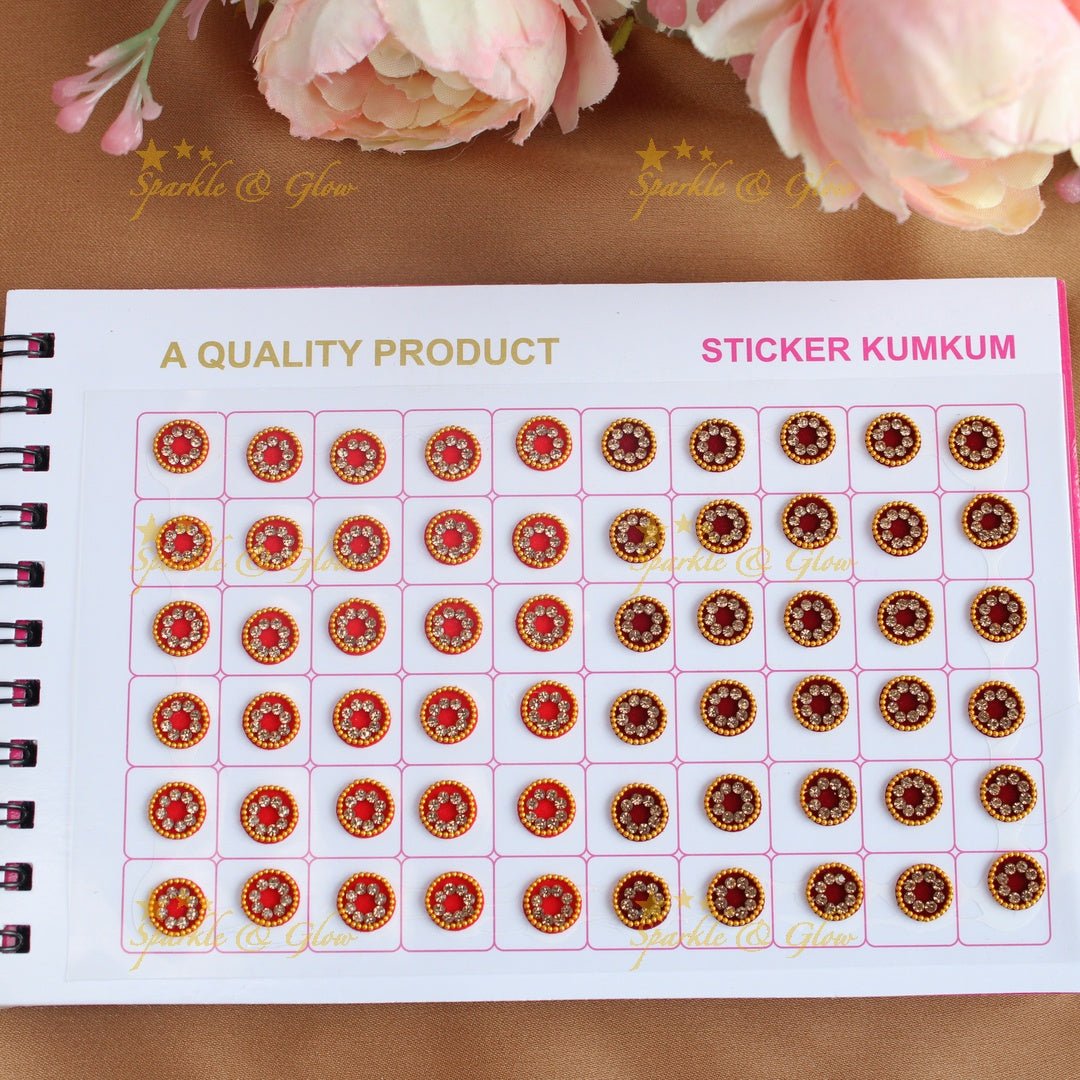 Navya Suhag Fancy stone bindi small book - Sparkle and Glow - 