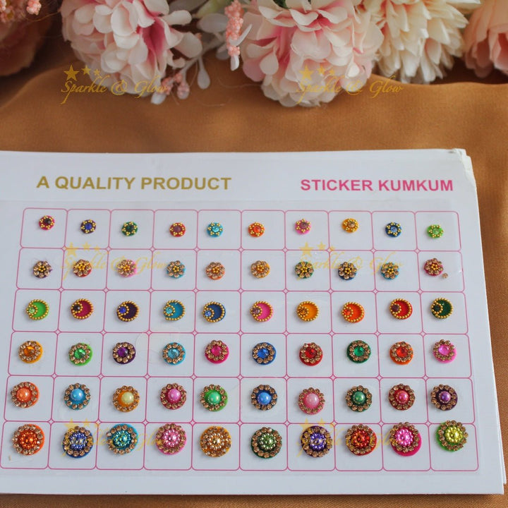 Navya Suhag multi colour fancy bindi small book - Sparkle and Glow - 