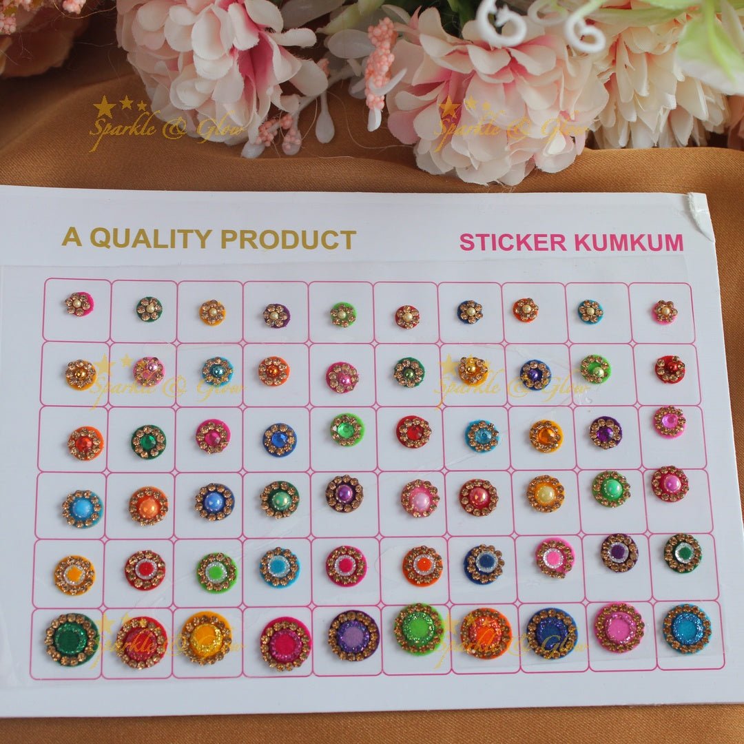Navya Suhag multi colour fancy bindi small book - Sparkle and Glow - 
