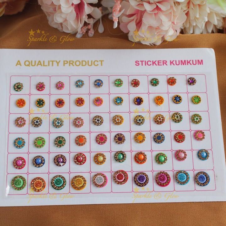 Navya Suhag multi colour fancy bindi small book - Sparkle and Glow - 